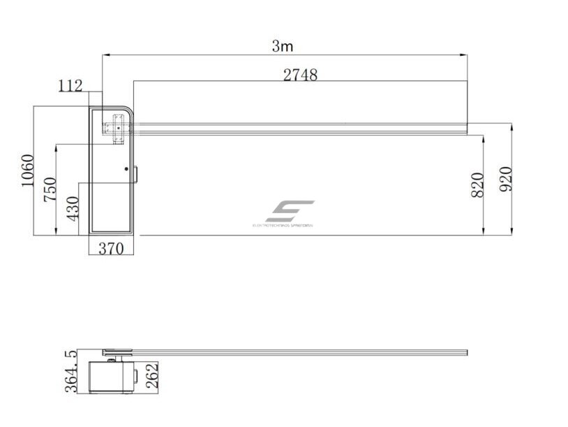 Automatinis kelio užtvaras | šlagbaumas su nuotoliniu valdymu | 3-4m svirtims | 125W | 230V | 1060x370x262mm | RS485 | IP54 | Hikvision | DS-TMG420-H 2 Automatinis kelio užtvaras | šlagbaumas su nuotoliniu valdymu | 3-4m svirtims | 125W | 230V | 1060x370x262mm | RS485 | IP54 | Hikvision | DS-TMG420-H 2
