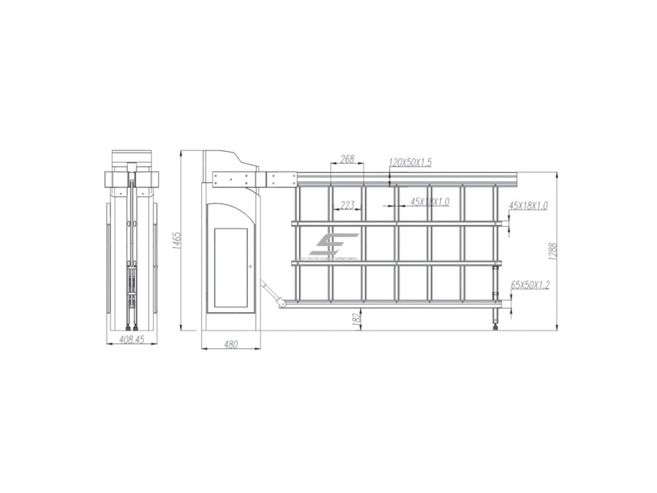 Automatinis kelio užtvaras | šlagbaumas su nuotoliniu valdymu | 6m | 250W | 230V | 433MHz | RS485 | IP44 1 Automatinis kelio užtvaras | šlagbaumas su nuotoliniu valdymu | 6m | 250W | 230V | 433MHz | RS485 | IP44 1