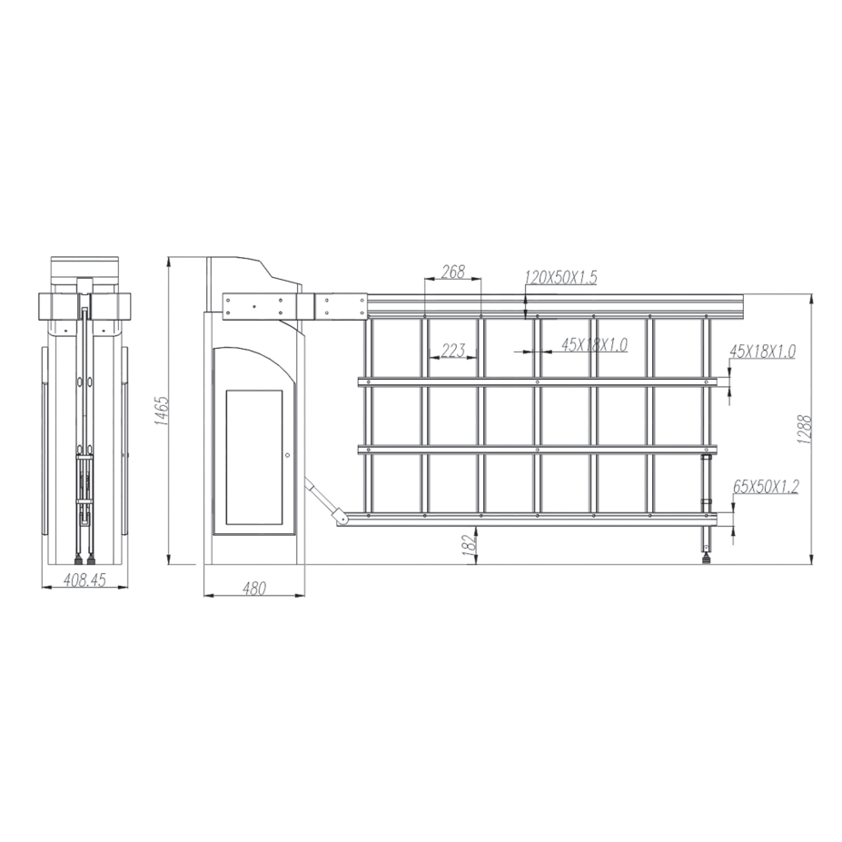 Automātiska ceļa barjera | šlagbaums ar tālvadības pulti | 6m | 250W | 230V | 433MHz | RS485 | IP44 1 Automātiska ceļa barjera | šlagbaums ar tālvadības pulti | 6m | 250W | 230V | 433MHz | RS485 | IP44 1