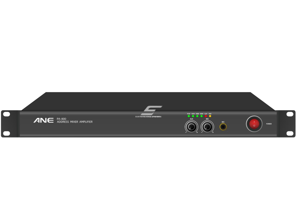 Audio muzikos garso stiprintuvas | 800W | 70V / 100V / 4-16Ω | 230V | 483x337x49mm