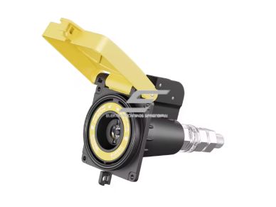 Avarinės galios greito jungimo jungtis | 800 A | 1000 V | IP67 | geltona | sidabruotas varinis kontaktas | Quick Lock mechanizmas | ABS plastikas