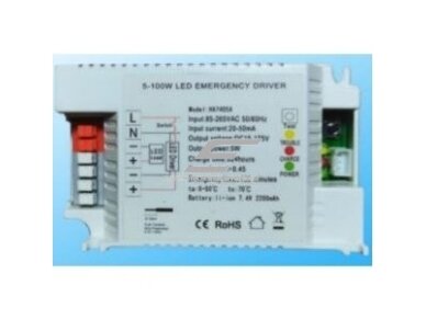 Avarinis maitinimo šaltinis LED lempoms | 5-10W | 85-265VAC | 50/60Hz | 120min | 101x66x30mm | IP20 | 4772124004467