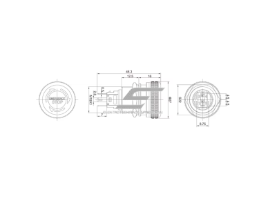 Avarinis STOP mygtukas | 19mm | 220V | 1NO+1NC | LED (raudona) | IP65 | fiksuojamas | anoduotas aliuminis 1 Avarinis STOP mygtukas | 19mm | 220V | 1NO+1NC | LED (raudona) | IP65 | fiksuojamas | anoduotas aliuminis 1