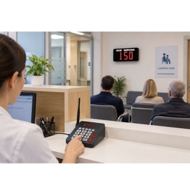 Bezprzewodowy system wywoływania numerów kolejki klientów | klawiatura + wyświetlacz LED | 001-999 | powiadomienie dźwiękowe 2 Bezprzewodowy system wywoływania numerów kolejki klientów | klawiatura + wyświetlacz LED | 001-999 | powiadomienie dźwiękowe 2