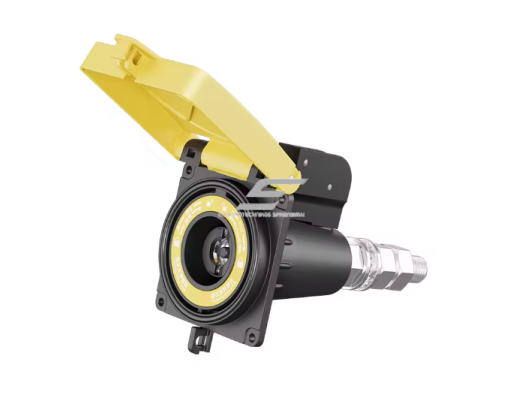 Avarinės galios greito jungimo jungtis | 800 A | 1000 V | IP67 | geltona | sidabruotas varinis kontaktas | Quick Lock mechanizmas | ABS plastikas