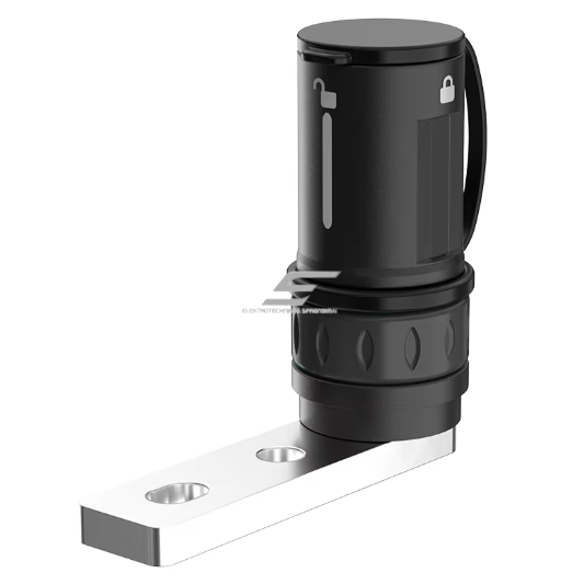 Emergency power connector for generators | 630 A | 1000 V | IP67 | black | silver-plated copper contact | Quick-Connect mechanism