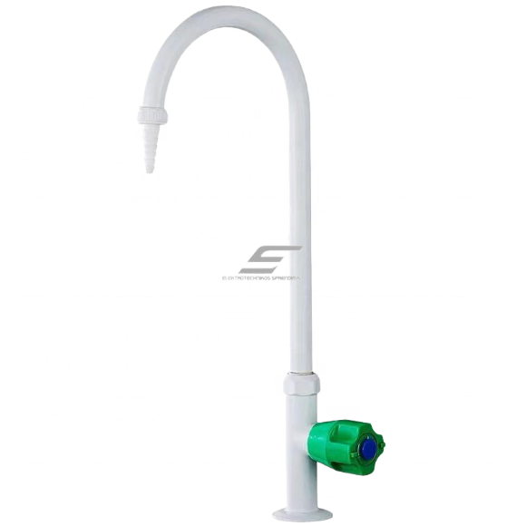 Laboratory water mixer | water flow control | 360° swivel | tabletop | copper | 400 mm
