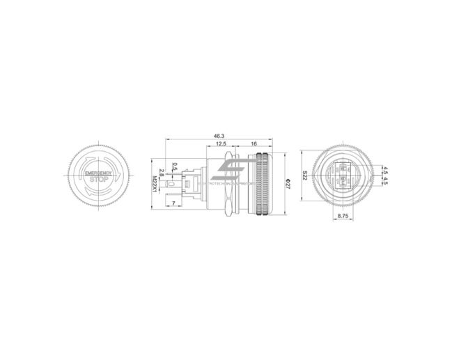 Mygtukas | 22mm | 220V | 1NO+1NC | LED (žalia) | IP65 | fiksuojamas | anoduotas aliuminis 1 Mygtukas | 22mm | 220V | 1NO+1NC | LED (žalia) | IP65 | fiksuojamas | anoduotas aliuminis 1