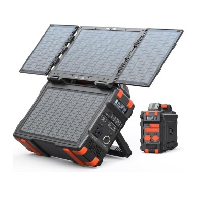 Kaasaskantav päikeseenergiajaam | Toiteallikas | 300W | 284,16Wh | LiFePO4 | USB-A | USB-C | DC | 12V | 30W päikesepaneel Kaasaskantav päikeseenergiajaam | Toiteallikas | 300W | 284,16Wh | LiFePO4 | USB-A | USB-C | DC | 12V | 30W päikesepaneel