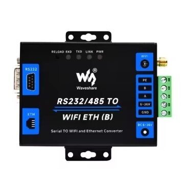 Промышленный коммуникационный конвертер с RS232/RS485 на WiFi/Ethernet | 6-36VDC | Modbus/MQTT 1 Промышленный коммуникационный конвертер с RS232/RS485 на WiFi/Ethernet | 6-36VDC | Modbus/MQTT 1