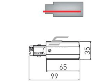Maitinimo šaltinis bėgeliui X-RAIL | 3F | dešininis | 99x35mm | baltas | GTV Lighting | XAE-KZASPB-00 | 5901867193339 Maitinimo šaltinis bėgeliui X-RAIL | 3F | dešininis | 99x35mm | baltas | GTV Lighting | XAE-KZASPB-00 | 5901867193339