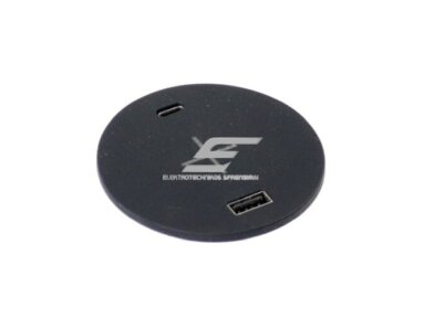 Belaidė įkrovimo stotelė | montuojama į baldus | 2xUSB-A+C | Ø70mm | juoda | Bachmann SA.PO.AISQI Belaidė įkrovimo stotelė | montuojama į baldus | 2xUSB-A+C | Ø70mm | juoda | Bachmann SA.PO.AISQI