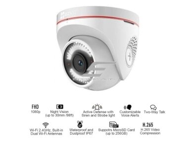 Išmani | belaidė vaizdo stebėjimo IP kamera | 1080P | IP67 | Wi-Fi | CS-CV228-A0-3C2WFR | EZVIZ Išmani | belaidė vaizdo stebėjimo IP kamera | 1080P | IP67 | Wi-Fi | CS-CV228-A0-3C2WFR | EZVIZ