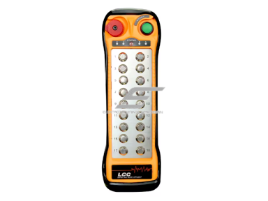 Belaidis kranų valdymo pultas | 2 siųstuvai + imtuvas | 18 mygtukų + START/STOP | 1 greitis | 433 MHz | IP65 | ES-Q1800 Belaidis kranų valdymo pultas | 2 siųstuvai + imtuvas | 18 mygtukų + START/STOP | 1 greitis | 433 MHz | IP65 | ES-Q1800