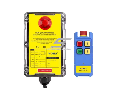 Belaidis kranų valdymo pultas | 2 mygtukai + START/STOP + grybo STOP | 1 greitis | 868 MHz | 24–440 V AC/DC | IP65 | ES-F21-2S+ Belaidis kranų valdymo pultas | 2 mygtukai + START/STOP + grybo STOP | 1 greitis | 868 MHz | 24–440 V AC/DC | IP65 | ES-F21-2S+