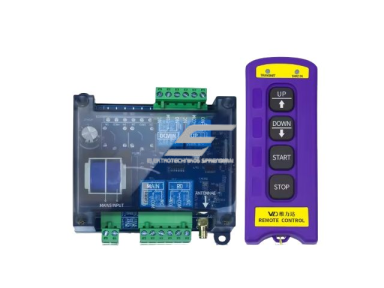 Belaidis kranų valdymo pultas | 2 mygtukai + START/STOP | 1 greitis | 868 MHz | 230 V AC | modulinis imtuvas | ES-LD-BC2 Belaidis kranų valdymo pultas | 2 mygtukai + START/STOP | 1 greitis | 868 MHz | 230 V AC | modulinis imtuvas | ES-LD-BC2
