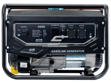Benzininis generatorius | rezervinis elektros energijos maitinimo šaltinis | 2,8-3kW | 230VAC | vienfazis | 12l