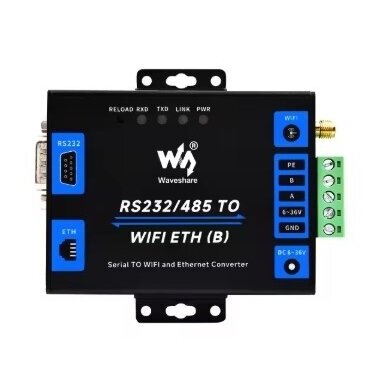 Industrial communication converter from RS232/RS485 to WiFi/Ethernet | 6-36VDC | Modbus/MQTT Industrial communication converter from RS232/RS485 to WiFi/Ethernet | 6-36VDC | Modbus/MQTT