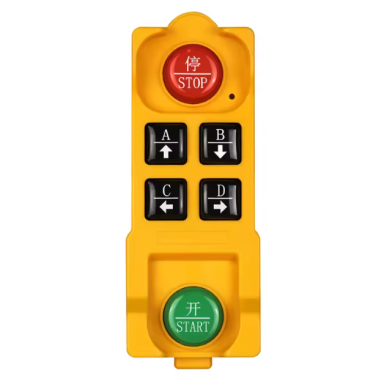 Bezvadu celtņa vadības pults | 4 pogas + START/STOP | 1 ātrums | 433 MHz | 100–240 V AC | modulārs uztvērējs | AK-C211008 Bezvadu celtņa vadības pults | 4 pogas + START/STOP | 1 ātrums | 433 MHz | 100–240 V AC | modulārs uztvērējs | AK-C211008