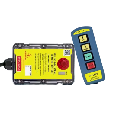Bezvadu celtņa vadības pults | 2 pogas + START/STOP | 1 ātrums | 868 MHz | 230 V AC | IP66 | ES-ML-K2 Bezvadu celtņa vadības pults | 2 pogas + START/STOP | 1 ātrums | 868 MHz | 230 V AC | IP66 | ES-ML-K2