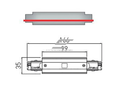 Tiesi jungtis bėgelių X-RAIL sujungimui | 3F | 166x35mm | juoda | GTV Lighting | XAE-LELZC-10 1 Tiesi jungtis bėgelių X-RAIL sujungimui | 3F | 166x35mm | juoda | GTV Lighting | XAE-LELZC-10 1