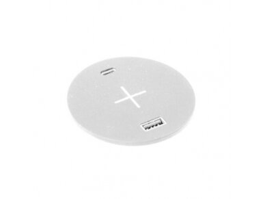 Belaidė įkrovimo stotelė | montuojama į baldus | 2xUSB-A+C | Ø70mm | balta | Bachmann SA.PO.AISQI-BA Belaidė įkrovimo stotelė | montuojama į baldus | 2xUSB-A+C | Ø70mm | balta | Bachmann SA.PO.AISQI-BA