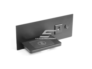 Belaidė telefono įkrovimo stotelė | 1xUSB-A | 1xUSB-C | su jungikliu | juoda Belaidė telefono įkrovimo stotelė | 1xUSB-A | 1xUSB-C | su jungikliu | juoda