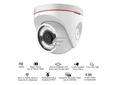Išmani | belaidė vaizdo stebėjimo IP kamera | 1080P | IP67 | Wi-Fi | CS-CV228-A0-3C2WFR | EZVIZ 1