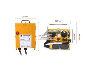 Belaidis kranų valdymo pultas | 2 joystick | 5 greičiai | imtuvas 24 V AC/DC | relės 15 A | EL-F24-60-24 1