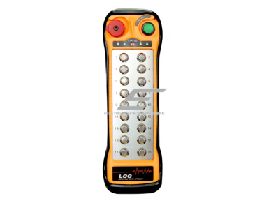 Belaidis kranų valdymo pultas | 2 siųstuvai + imtuvas | 18 mygtukų + START/STOP | 1 greitis | 433 MHz | IP65 | ES-Q1800 1