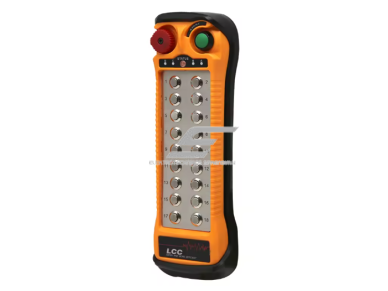 Belaidis kranų valdymo pultas | 2 siųstuvai + imtuvas | 18 mygtukų + START/STOP | 1 greitis | 433 MHz | IP65 | ES-Q1800 3 Belaidis kranų valdymo pultas | 2 siųstuvai + imtuvas | 18 mygtukų + START/STOP | 1 greitis | 433 MHz | IP65 | ES-Q1800 3