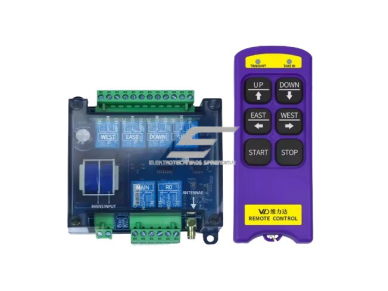 Belaidis kranų valdymo pultas | 4 mygtukai + START/STOP | 1 greitis | 868 MHz | 230 V AC | modulinis imtuvas | ES-LD-BC4 Belaidis kranų valdymo pultas | 4 mygtukai + START/STOP | 1 greitis | 868 MHz | 230 V AC | modulinis imtuvas | ES-LD-BC4