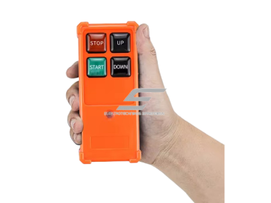 Belaidis kranų valdymo pultas | 2 mygtukai + START/STOP | 1 greitis | 868 MHz | 12–440 V AC/DC | IP65 | ES-F21-2SE 2 Belaidis kranų valdymo pultas | 2 mygtukai + START/STOP | 1 greitis | 868 MHz | 12–440 V AC/DC | IP65 | ES-F21-2SE 2