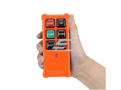 Belaidis kranų valdymo pultas | 4 mygtukai + START/STOP | 1 greitis | 868 MHz | 12–440 V AC/DC | IP65 | ES-F21-4SE 2 Belaidis kranų valdymo pultas | 4 mygtukai + START/STOP | 1 greitis | 868 MHz | 12–440 V AC/DC | IP65 | ES-F21-4SE 2