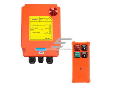 Belaidis kranų valdymo pultas | 2 mygtukai + START/STOP | 1 greitis | 868 MHz | 230 V AC | ES-F21-T2S