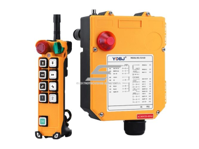Belaidis kranų valdymo pultas | 8 mygtukai + START/STOP | 2 greičiai | 433 MHz | 24–440 V AC/DC | IP65 | ES-F24-8D 1 Belaidis kranų valdymo pultas | 8 mygtukai + START/STOP | 2 greičiai | 433 MHz | 24–440 V AC/DC | IP65 | ES-F24-8D 1