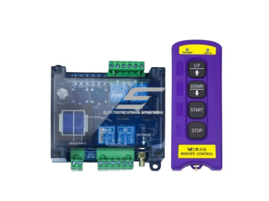 Belaidis kranų valdymo pultas | 2 mygtukai + START/STOP | 1 greitis | 868 MHz | 230 V AC | modulinis imtuvas | ES-LD-BC2