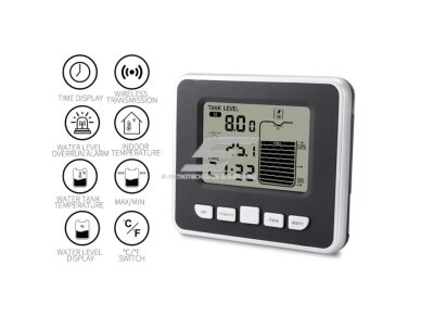 Belaidis ultragarsinis skysčių lygio ir temperatūros jutiklis | 0-15m | -40...+60°C | 433MHz 4