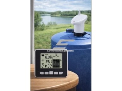 Belaidis ultragarsinis skysčių lygio ir temperatūros jutiklis | 0-15m | -40...+60°C | 433MHz 5
