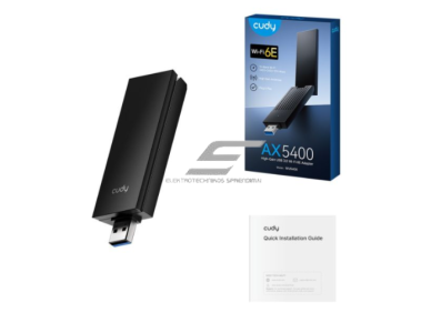 Belaidžio ryšio modulis | Wi-Fi 6E technologija | iki 5400 Mbps duomenų perdavimo sparta | USB jungtis | CUDY WU5400 2