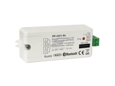 Signalo keitiklis apšvietimo valdymui | 5A | 110-240VAC | DALI/0-10V | Bluetooth | TUYA | Sunricher | SR-2421-BL-TY Signalo keitiklis apšvietimo valdymui | 5A | 110-240VAC | DALI/0-10V | Bluetooth | TUYA | Sunricher | SR-2421-BL-TY