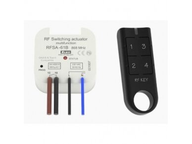 Bevielio valdymo komplektas | aktuatorius-valdiklis RFSA-61B ir pultelis RK-KEY | 868-922MHz | 230VAC | iNELS RF | RFSET-SK-F1 Bevielio valdymo komplektas | aktuatorius-valdiklis RFSA-61B ir pultelis RK-KEY | 868-922MHz | 230VAC | iNELS RF | RFSET-SK-F1