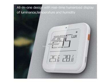 Išmanus | belaidis šviesos | temperatūros ir drėgmes matuoklis | jutiklis | 0-999lux | 0-50°C | 0-99RH% | 66x66x11mm | baltas | Wi-Fi | ZigBee | Smart Life | TUYA | MOES 1 Išmanus | belaidis šviesos | temperatūros ir drėgmes matuoklis | jutiklis | 0-999lux | 0-50°C | 0-99RH% | 66x66x11mm | baltas | Wi-Fi | ZigBee | Smart Life | TUYA | MOES 1