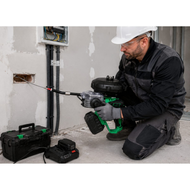 Cordless wire | cable pulling machine | threading system | 710W | 40 m/min | 6 m pulling rod | automatic wire threading 2 Cordless wire | cable pulling machine | threading system | 710W | 40 m/min | 6 m pulling rod | automatic wire threading 2