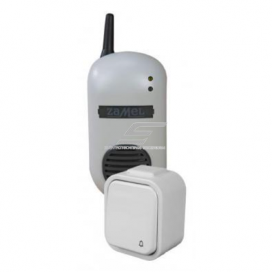 Wireless doorbell | up to 150 m | 85 dB | waterproof button | grey | Zamel BLIK DRS-982H 1 Wireless doorbell | up to 150 m | 85 dB | waterproof button | grey | Zamel BLIK DRS-982H 1