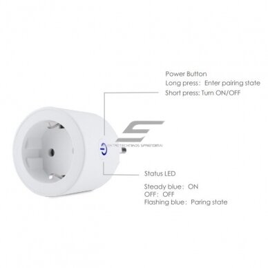 Nutikas | Juhtmevaba elektripistikupesa | 16A | 230V | Valge | Wi-Fi | IOT-CE2P-16A-MAT-EU IMOU 2
