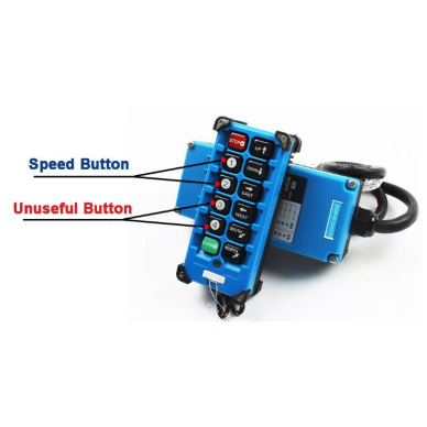Bezvadu celtņa vadības pults | 12 pogas ar STOP un START | 2 ātrumi | 230 V AC | IP65 | ES-F21-E2B-8 3 Bezvadu celtņa vadības pults | 12 pogas ar STOP un START | 2 ātrumi | 230 V AC | IP65 | ES-F21-E2B-8 3