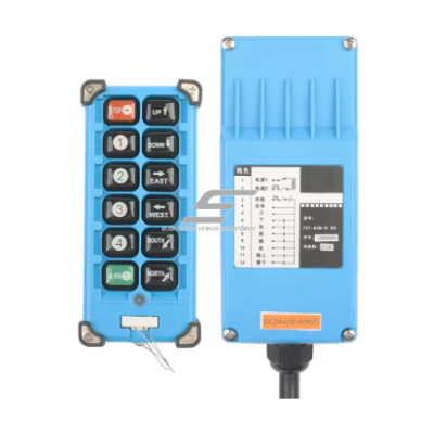 Bezvadu celtņa vadības pults | 12 pogas ar STOP un START | 2 ātrumi | 230 V AC | IP65 | ES-F21-E2B-8