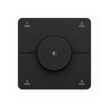 Wireless LED lighting dimmer controller | dimmer | brightness and color temperature control | CCT | 86x86mm | 4 zones | 2.4 GHz | black 1