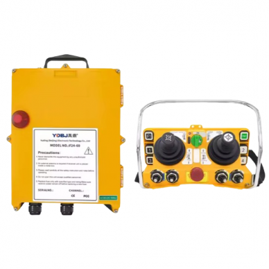 Wireless crane remote control | 2 joysticks | 5 speeds | 315/433 MHz | 12–440 V AC/DC | EL-F24-60 Wireless crane remote control | 2 joysticks | 5 speeds | 315/433 MHz | 12–440 V AC/DC | EL-F24-60